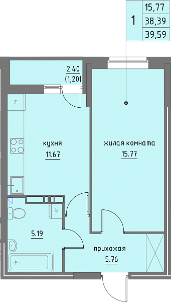 планировка квартиры 39 м2
