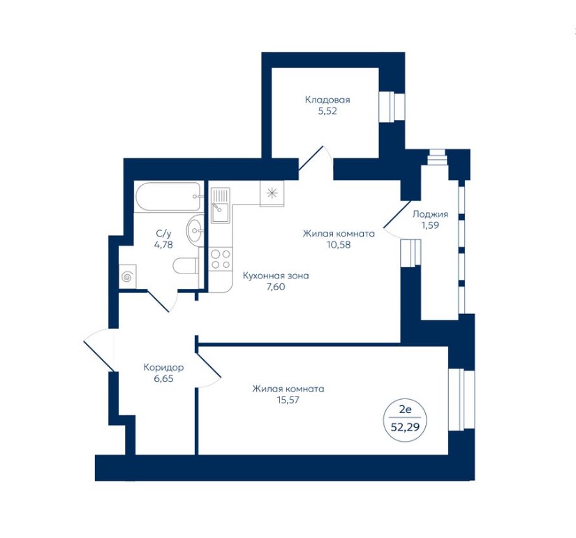 планировка квартиры 52 м2