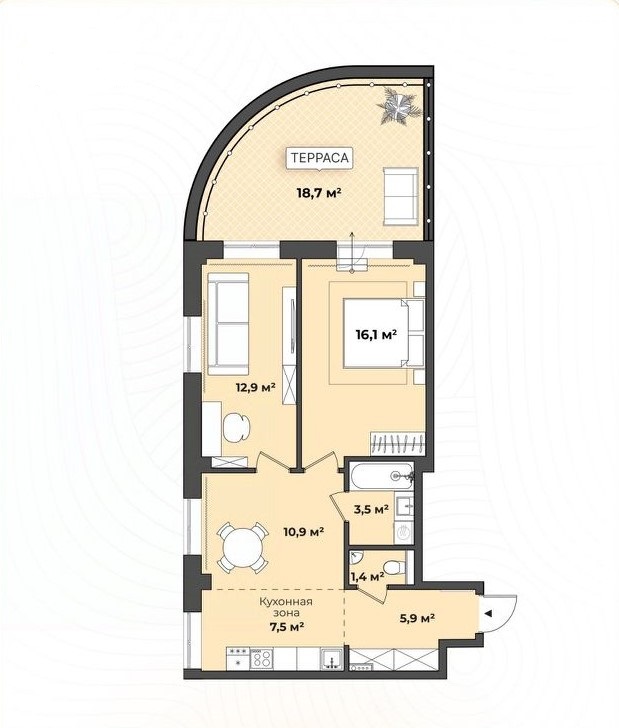 планировка квартиры 77 м2