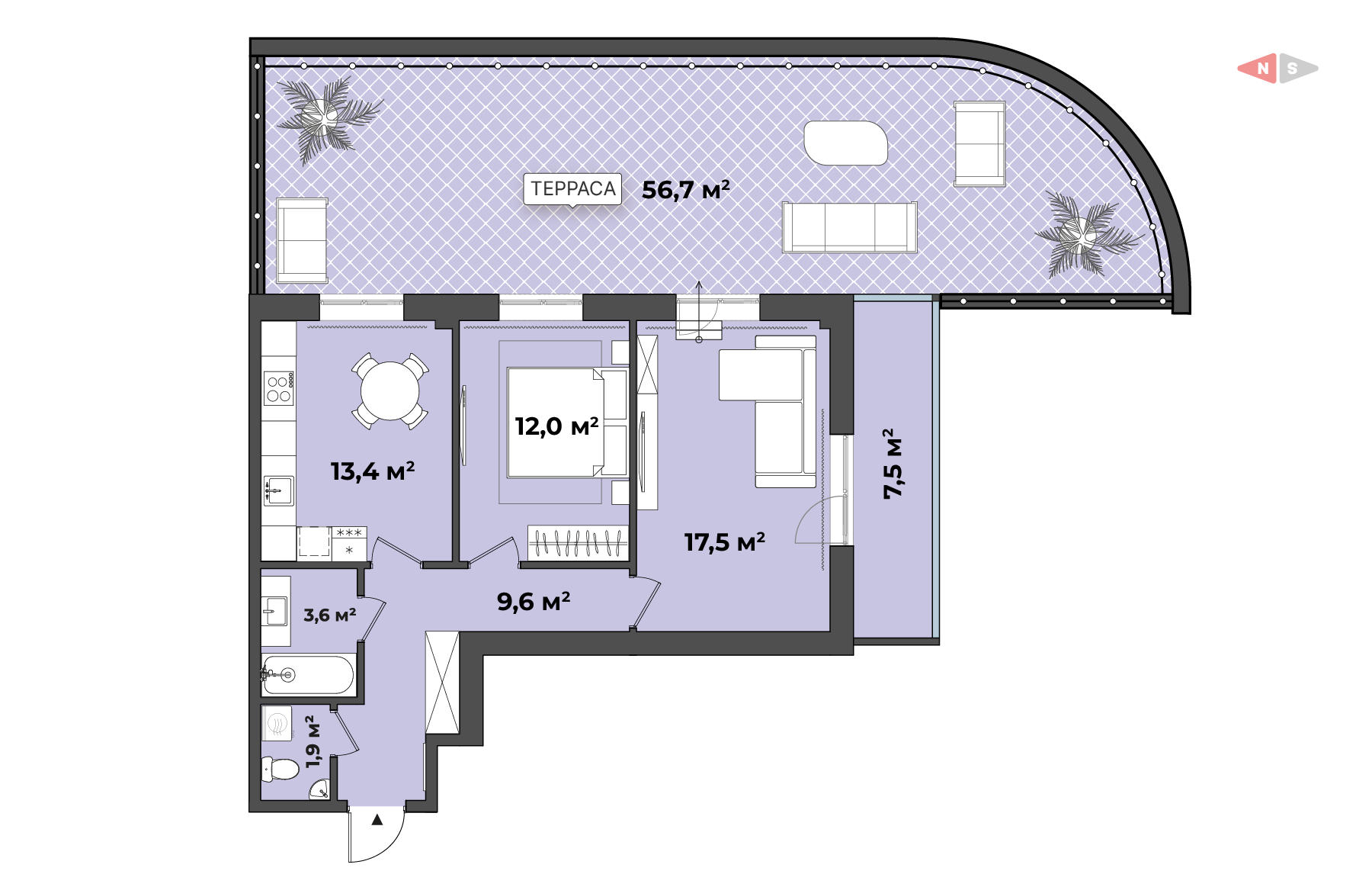 планировка квартиры 122 м2