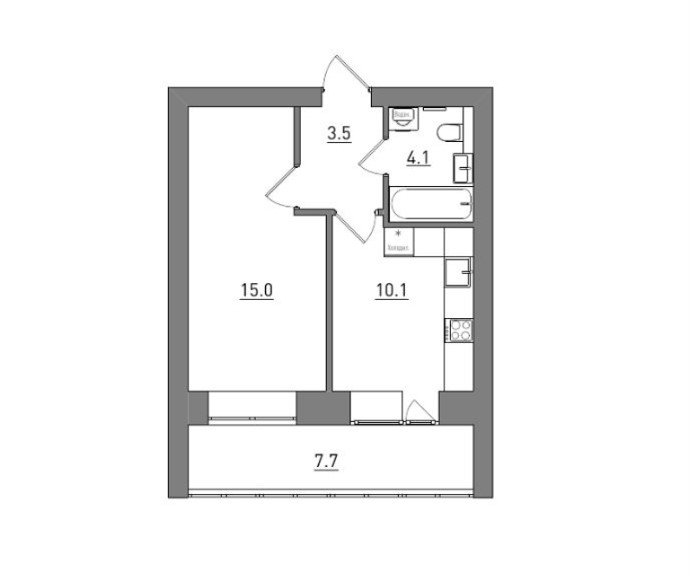 планировка квартиры 40 м2