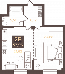 планировка квартиры 53 м2
