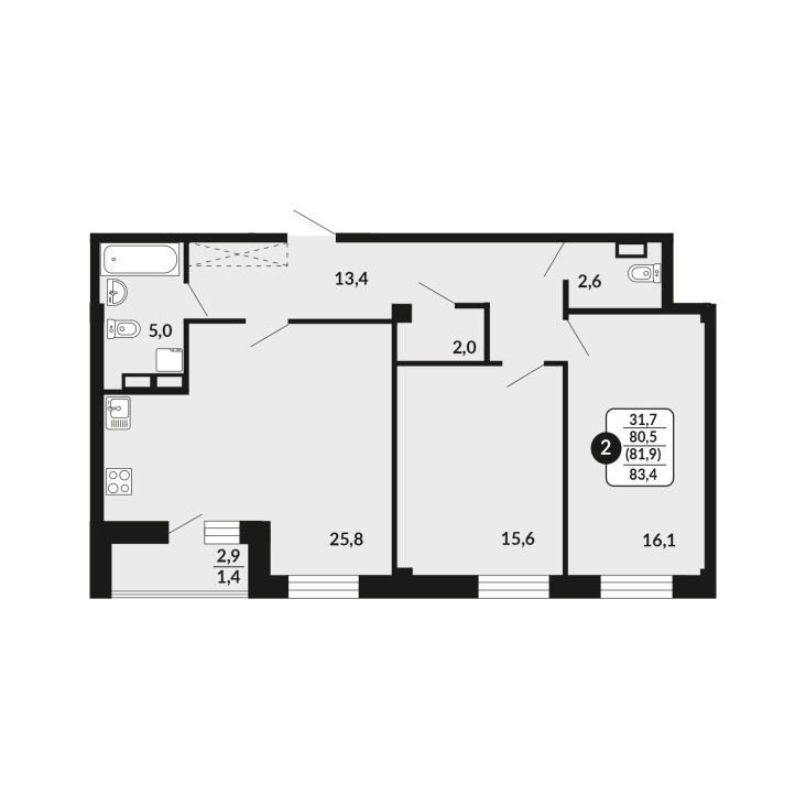 планировка квартиры 81 м2