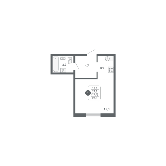 планировка квартиры 28 м2