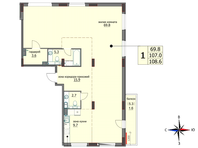 планировка квартиры 109 м2