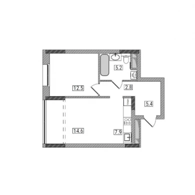 планировка квартиры 48 м2