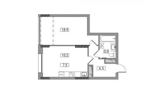 планировка квартиры 38 м2