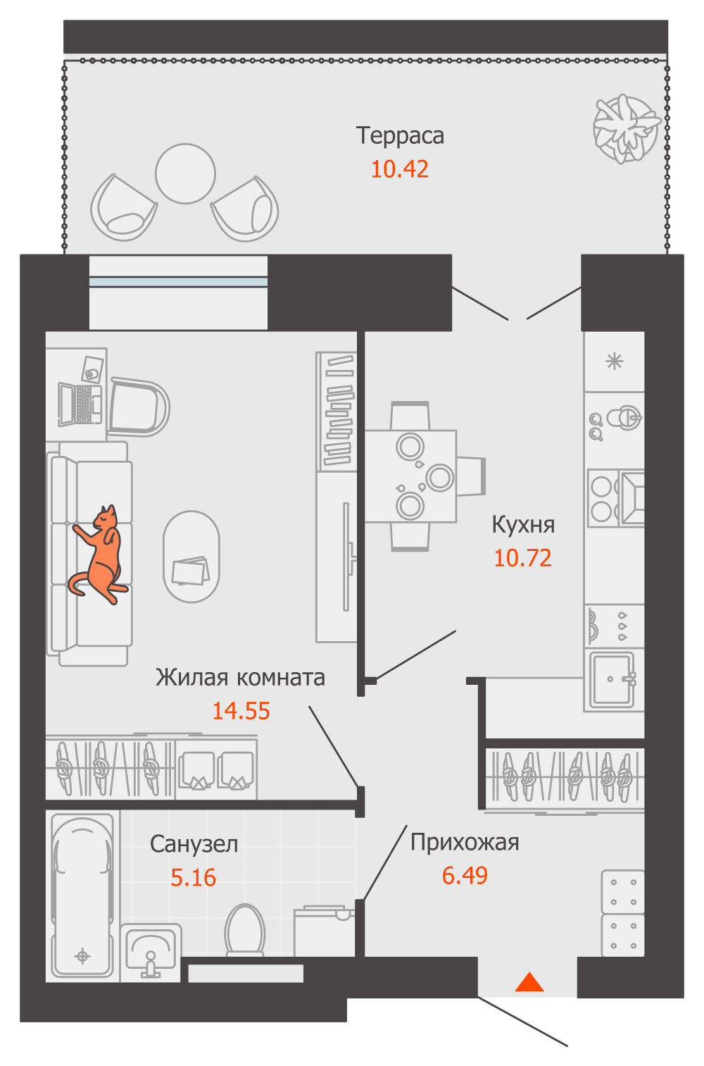 планировка квартиры 40 м2