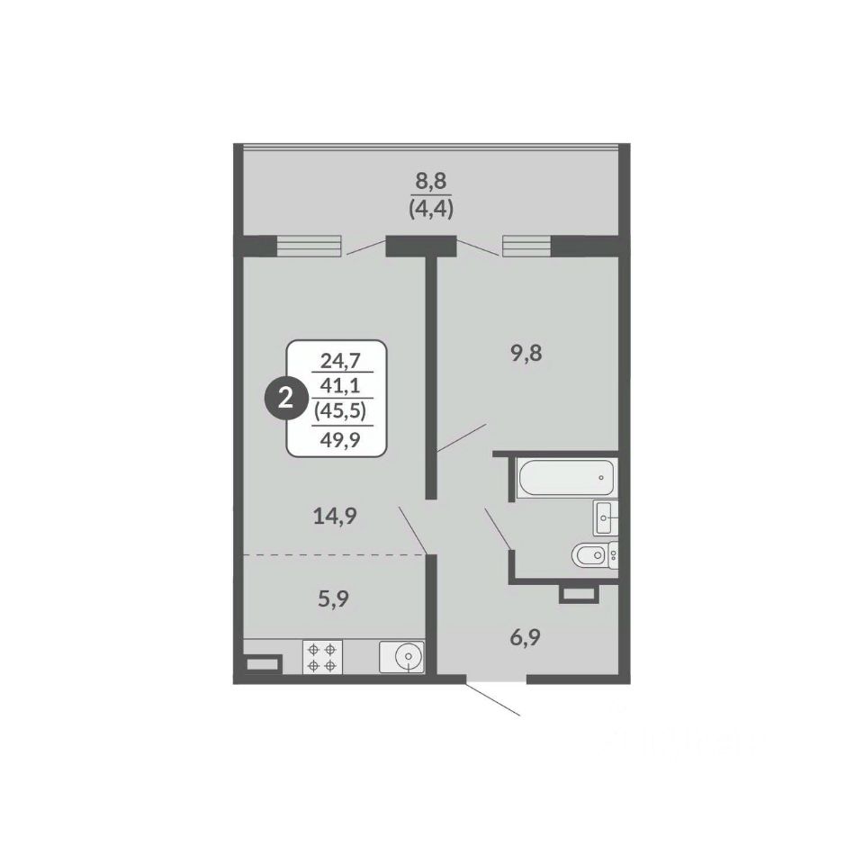планировка квартиры 50 м2